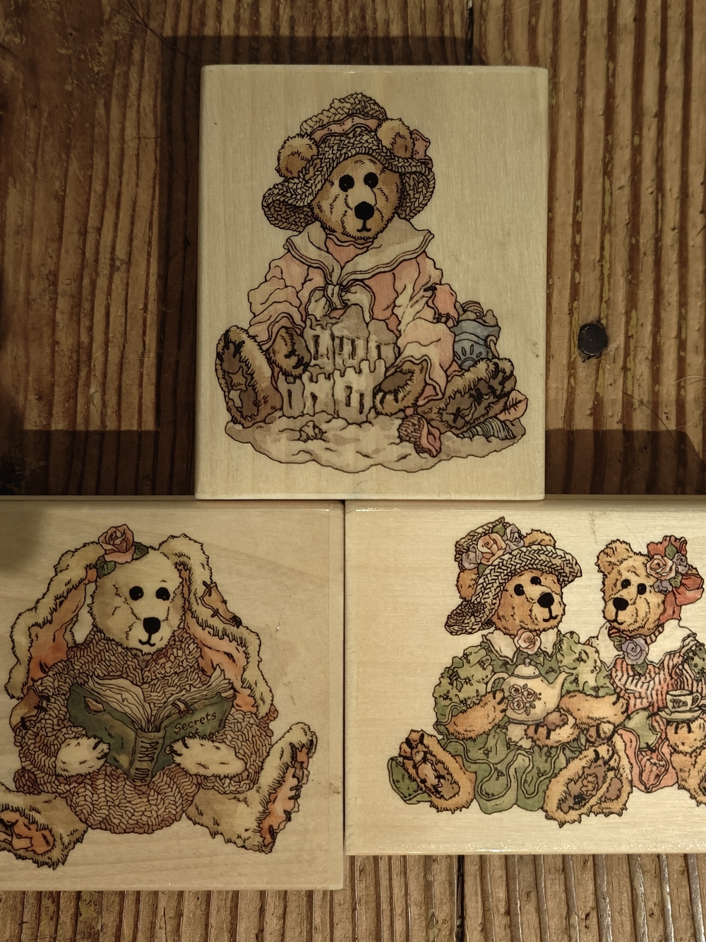Boyd's Bears Rubber Stamps, Lot Of 3
